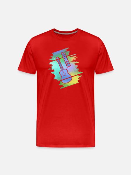 Guitar Jonte - Men's Premium Organic T-Shirt - red