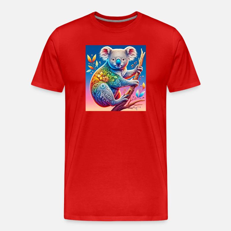 Koala - Männer Premium Bio T-Shirt - Rot