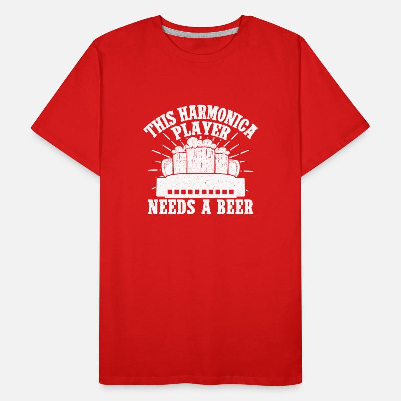 Harmonica Musican Needs A Beer Harmonica Men's Premium Organic T-Shirt