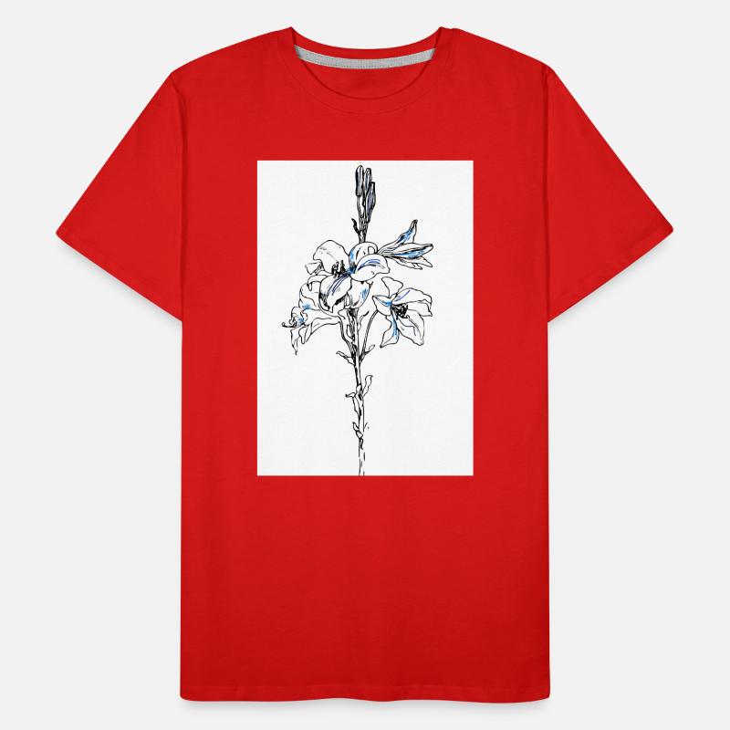 Lys bleus T-shirt bio Premium Homme