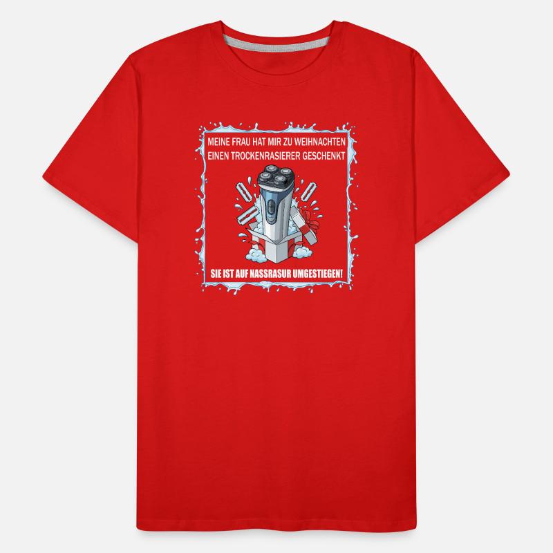 Cadeau de rasoir à sec T-shirt bio Premium Homme