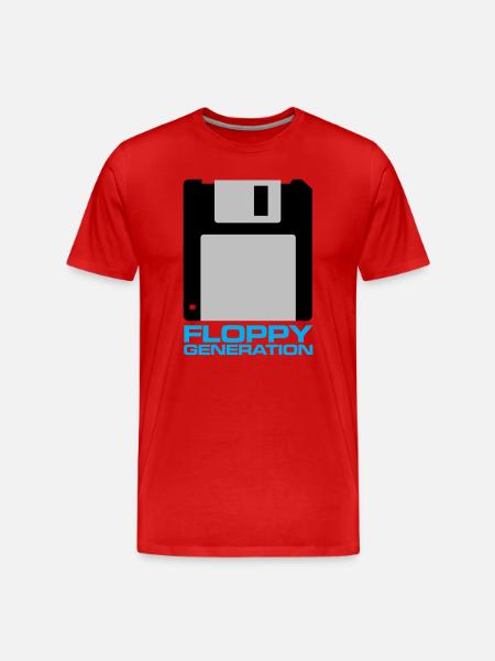 Floppy Generation 3.5 - Men's Premium Organic T-Shirt - red