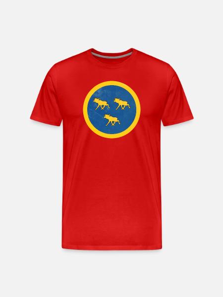 Swedish Moose Force - Men's Premium Organic T-Shirt - red