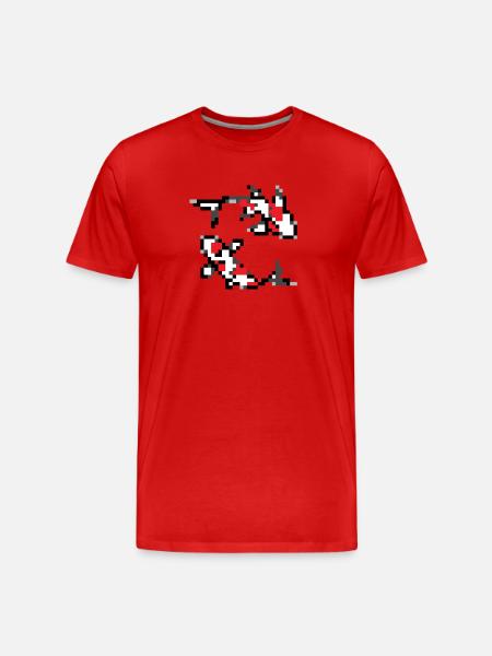 pixelart koi - Men's Premium Organic T-Shirt - red