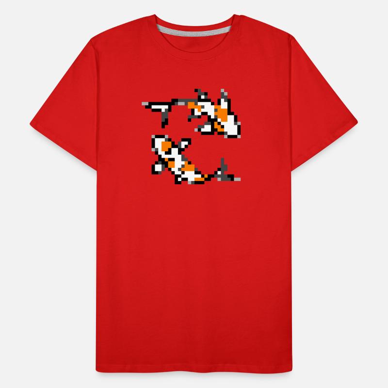 Pixelart Koi T-shirt bio Premium Homme