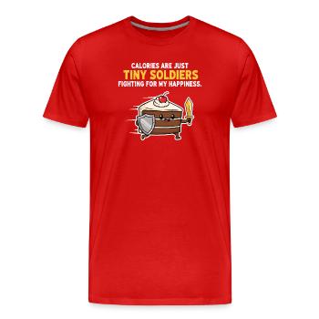 Cake Hero Combattant de calories - T-shirt bio Premium Homme - rouge - Devant - Damien (186cm)