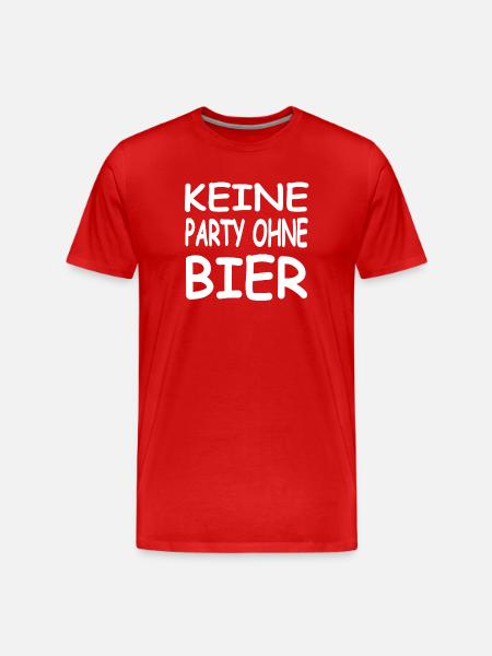Bier - Männer Premium Bio T-Shirt - Rot