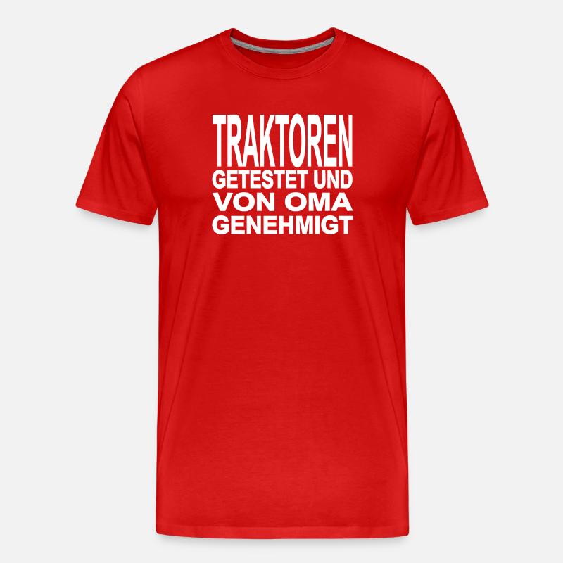 Traktor - Männer Premium Bio T-Shirt - Rot