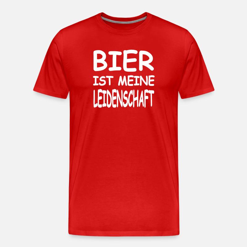 Bier - Männer Premium Bio T-Shirt - Rot