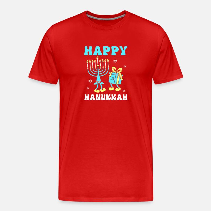 Hanoukka Hanoukka Hanoukka - T-shirt bio Premium Homme - rouge