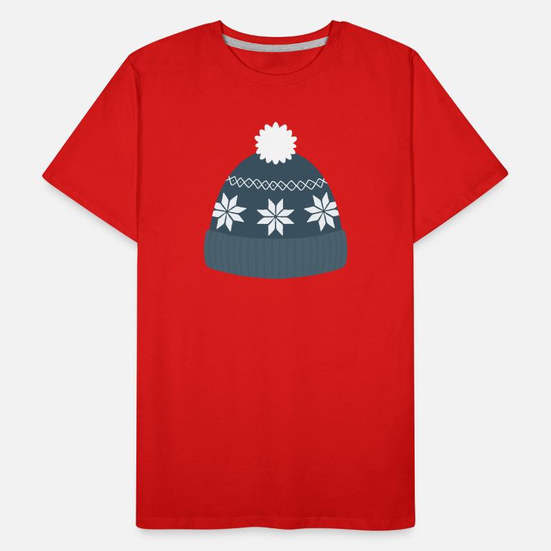 Nordic Snowflake Beanie Men's Premium Organic T-Shirt