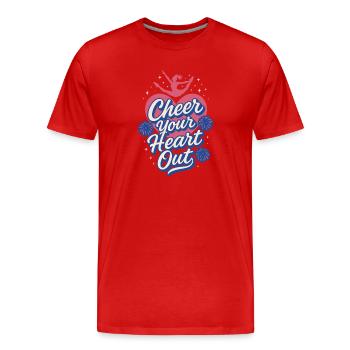 Je connais H.T.M.L - Comment rencontrer des dames - T-shirt bio Premium Homme - rouge - Devant - Damien (186cm)