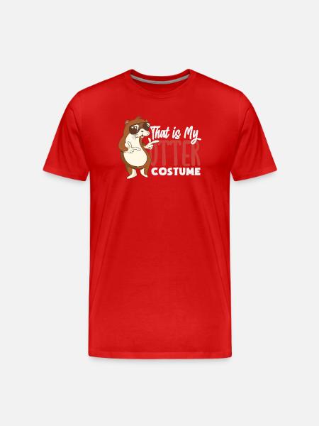 Sea Otter Costume - Men's Premium Organic T-Shirt - red