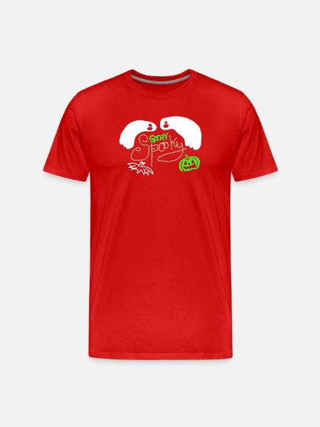 Restez effrayant - T-shirt bio Premium Homme - rouge