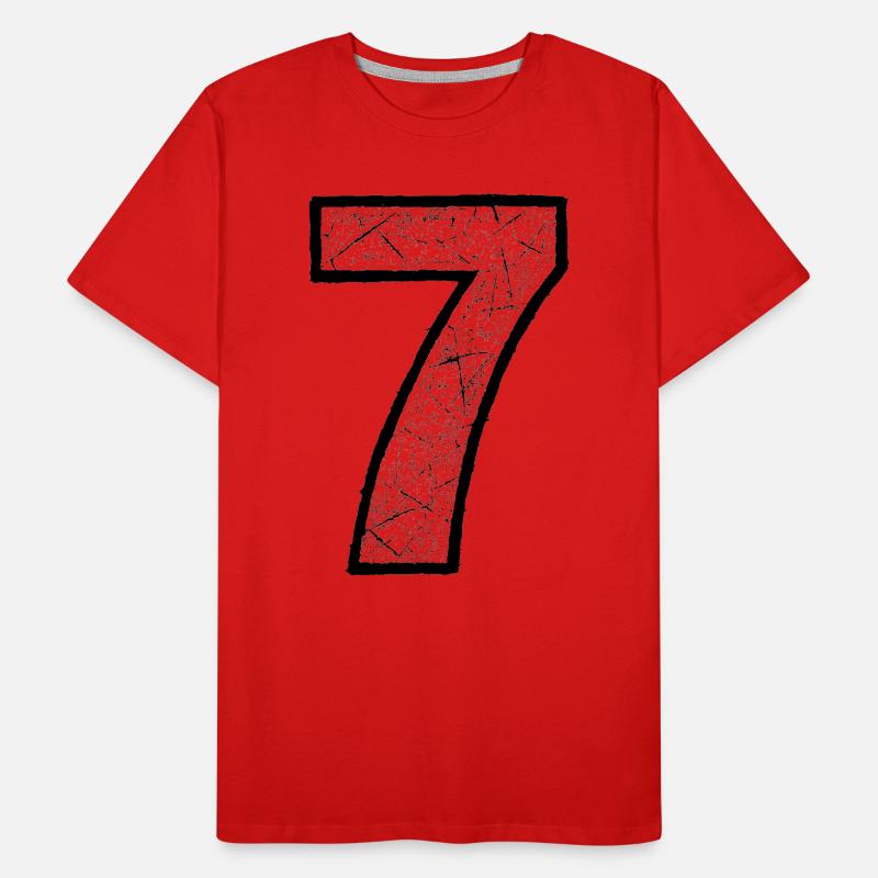 Cracked Seven Digit Pattern Men's Premium Organic T-Shirt