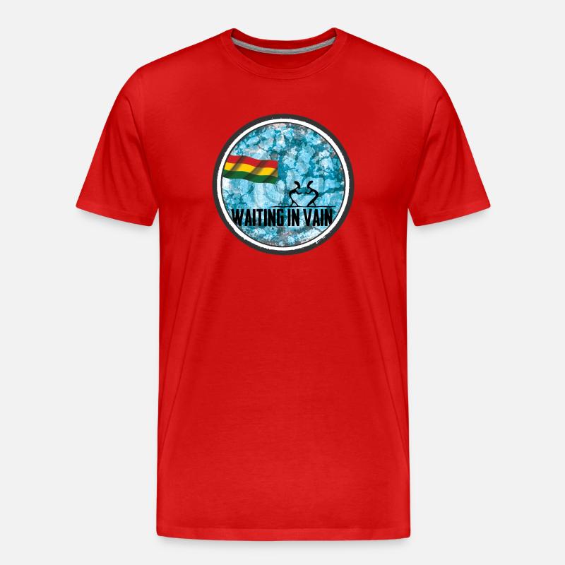 Waiting in Vain - reggae - Männer Premium Bio T-Shirt - Rot