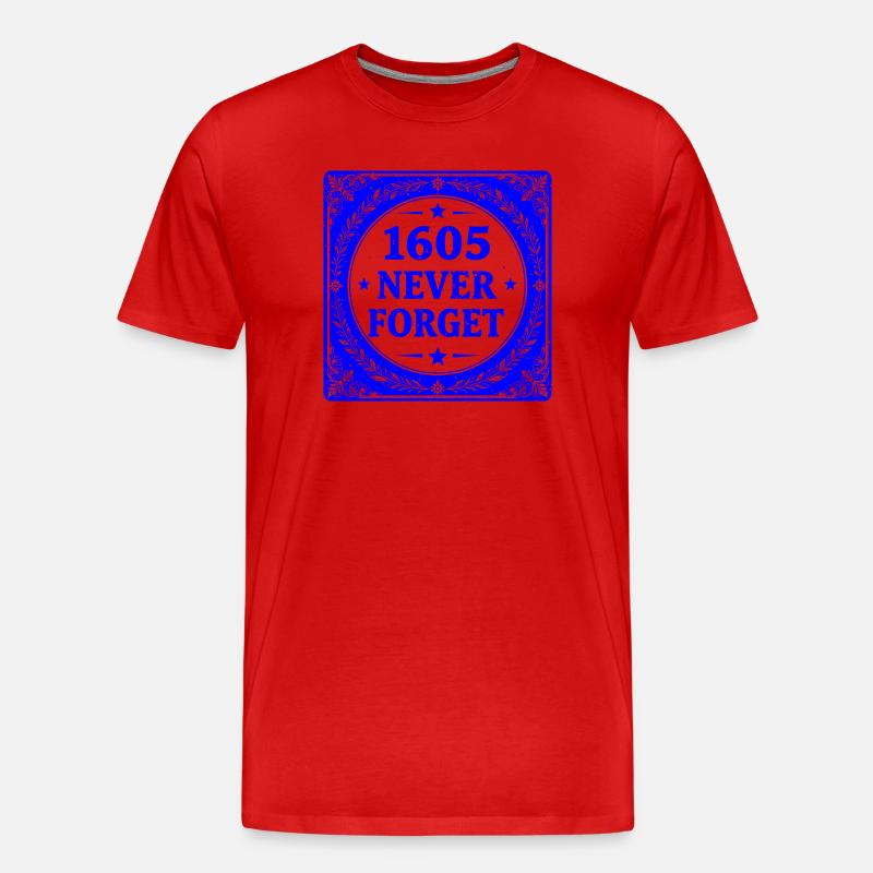 Blauer Schießpulver-Stempel - Männer Premium Bio T-Shirt - Rot