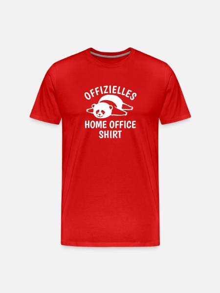 Panda - Skjorte til hjemmekontoret - Gave - Herre Premium T-shirt økologisk - rød