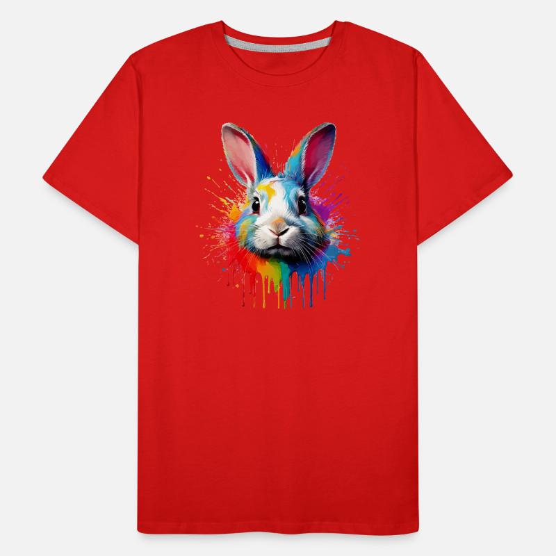 Kaninchen Farbschleier Männer Premium Bio T-Shirt