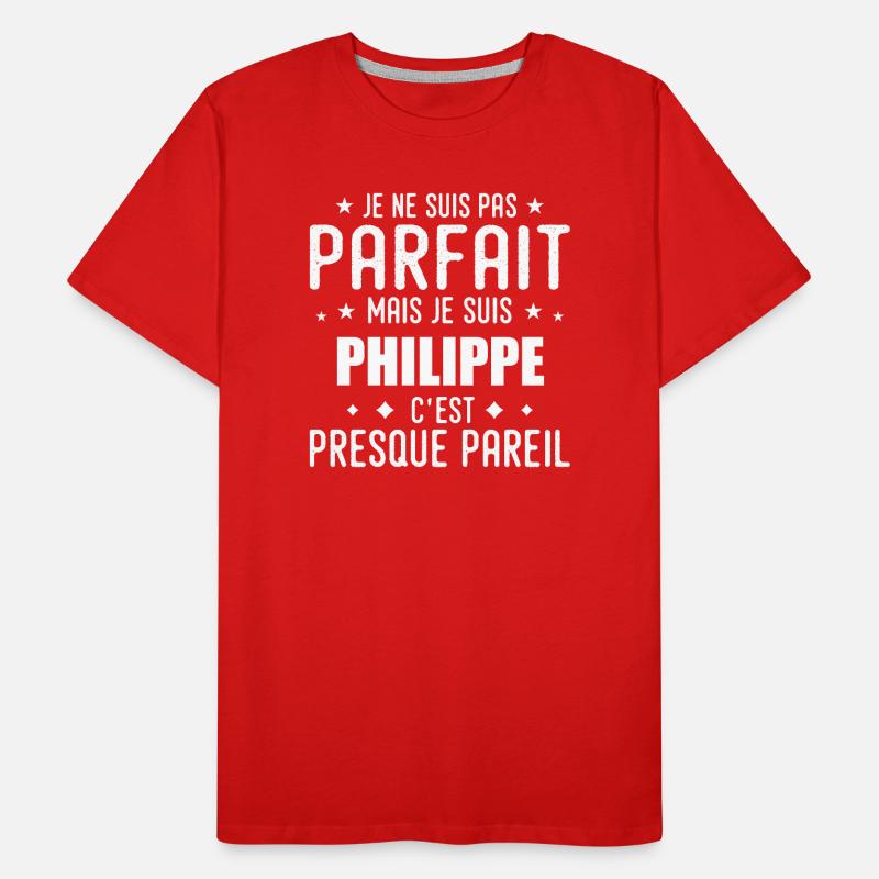Philippe: authentisch, unvollkommen, Top, Perfektion Männer Premium Bio T-Shirt