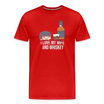 Whiskey Saying Whiskey Drinker Whiskey Lovers - T-shirt bio Premium Homme - rouge - Devant - Damien (186cm)