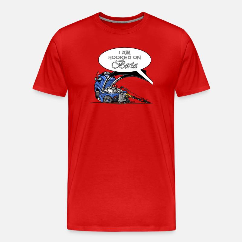 HookedOnBERTA - Männer Premium Bio T-Shirt - Rot