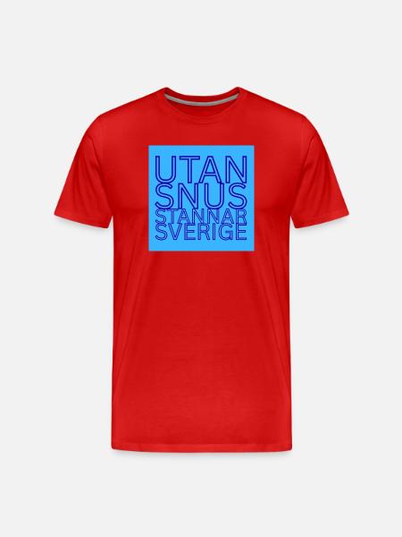 Without snus, Sweden will stop - Men's Premium Organic T-Shirt - red