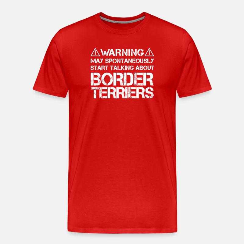 Border Terrier - T-shirt bio Premium Homme - rouge