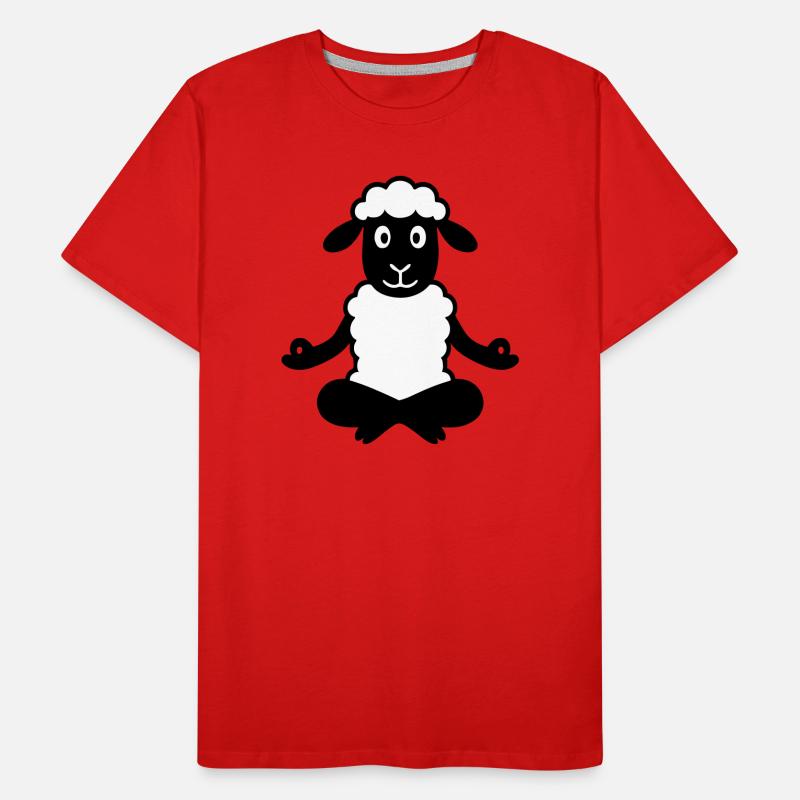 Yoga Schaf Männer Premium Bio T-Shirt
