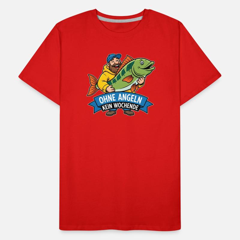 Pas de week-end sans pêche Drôle de dicton T-shirt bio Premium Homme