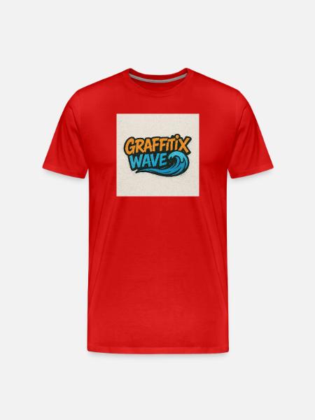 Graffitix Wave Graffiti Logo - T-shirt bio Premium Homme - rouge