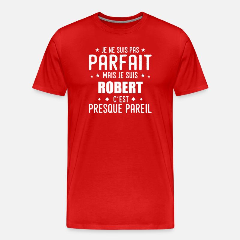 Robert: authentic, imperfect, top, perfection - Men's Premium Organic T-Shirt - red