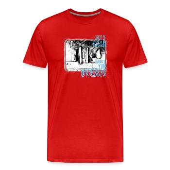 Let's talk about the ocean - Men's Premium Organic T-Shirt - red - Front - Damien (186cm)