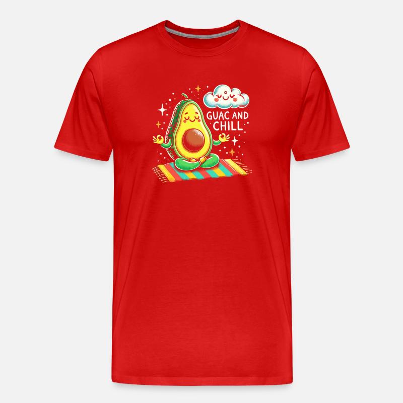 Guac und Chill - Männer Premium Bio T-Shirt - Rot
