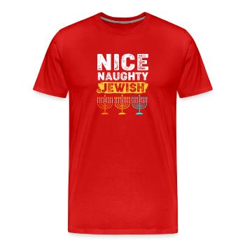 Chanukkah Hanukkah Hanukah - Men's Premium Organic T-Shirt - red - Front - Damien (186cm)