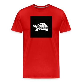 Geometrische Schildkröte mit Muster - Männer Premium Bio T-Shirt - Rot - Vorne - Damien (186cm)
