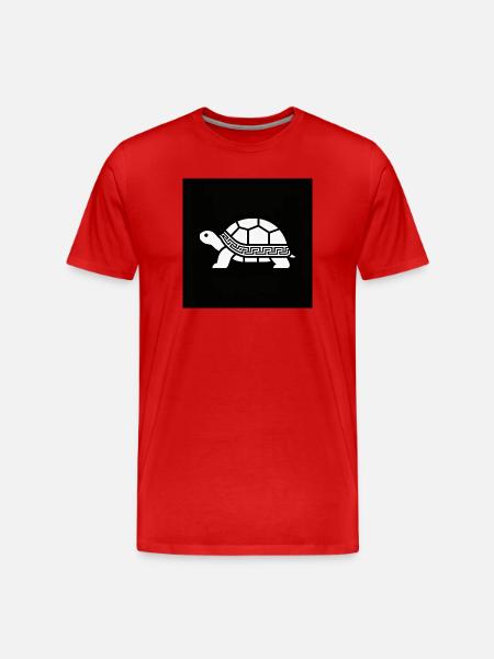 Geometric turtle with pattern - Men's Premium Organic T-Shirt - red