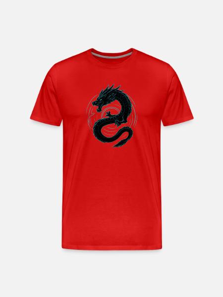 Dragon néon - T-shirt bio Premium Homme - rouge