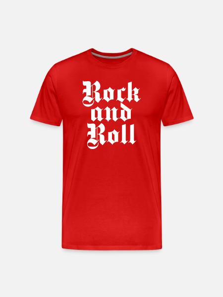 Rock and Roll Gothic Print - Men's Premium Organic T-Shirt - red