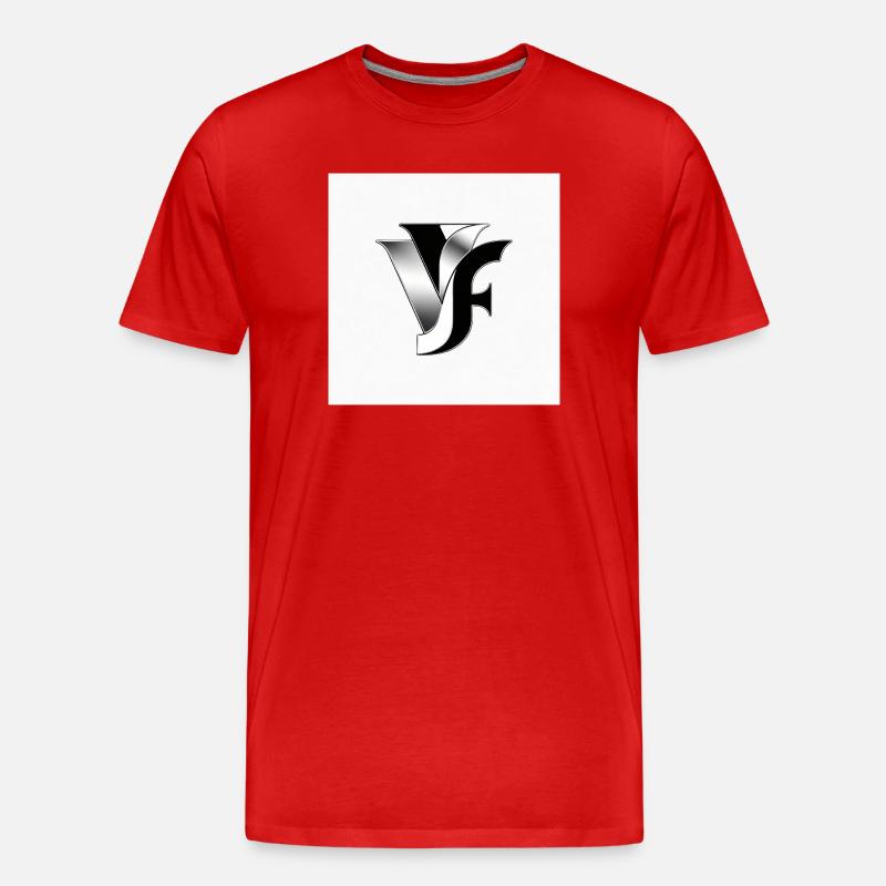 VF Monogramm Metallisch - Männer Premium Bio T-Shirt - Rot