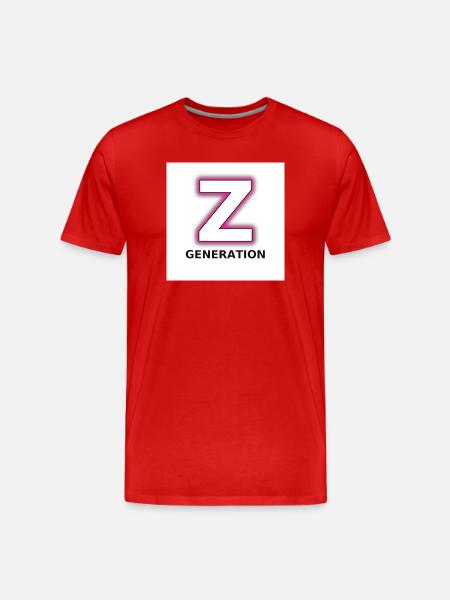 Z Generation Neon Z - Men's Premium Organic T-Shirt - red