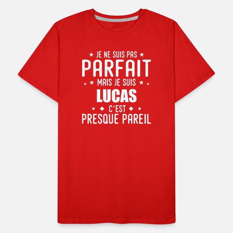Lucas: authentisch, unvollkommen, Top, Perfektion Männer Premium Bio T-Shirt