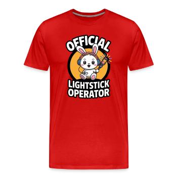 K-Pop Fan Lightstick Corée - T-shirt bio Premium Homme - rouge - Devant - Damien (186cm)