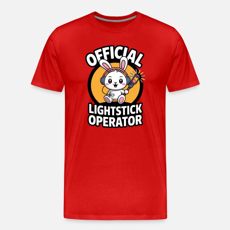 K-Pop Fan Lightstick Korea - Männer Premium Bio T-Shirt - Rot