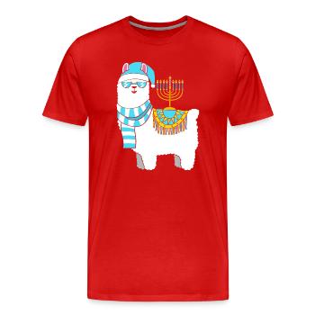 Chanukkah Hanukkah Hanukah - Männer Premium Bio T-Shirt - Rot - Vorne - Damien (186cm)