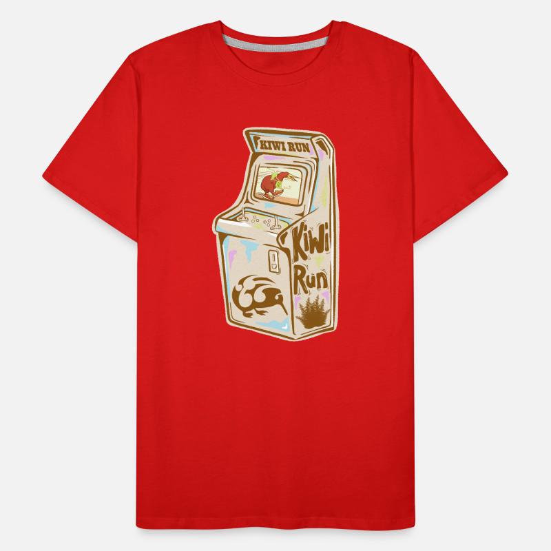 Kiwi Run Arcade Rétro T-shirt bio Premium Homme