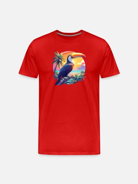 Toucans Toucan - Men's Premium Organic T-Shirt - red