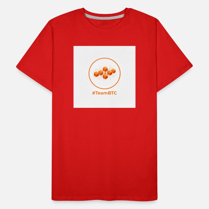 TeamBTC Blockchain Cubes Männer Premium Bio T-Shirt