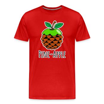 Pine-Apple Tannenzapfen Apfel Ananas Frucht - Männer Premium Bio T-Shirt - Rot - Vorne - Damien (186cm)