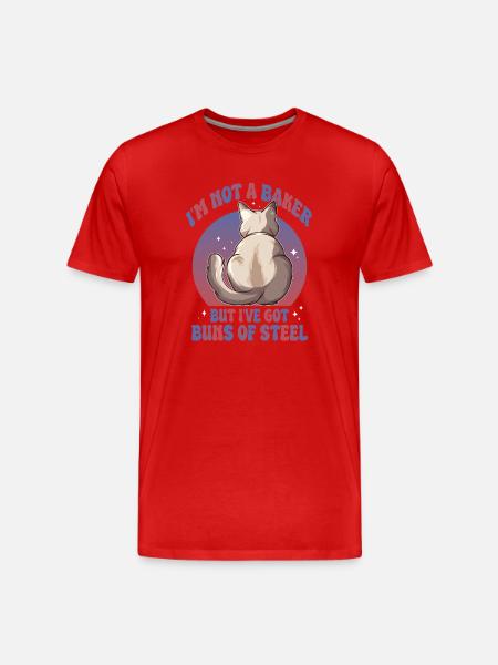 Chiignons de chat d’acier - T-shirt bio Premium Homme - rouge